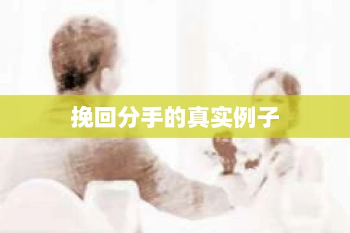 挽回分手的真实例子
