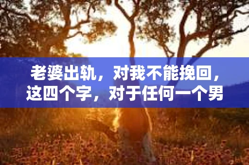 老婆出轨，对我不能挽回，这四个字，对于任何一个男人来说，都是一场无法言说的痛。我曾经以为，婚姻是爱情的港湾，是彼此依靠的避风港，然而，现实却给了我一记响亮的耳光。今天，我想和大家聊聊这个沉重的话题，希望能给那些正在经历或即将经历类似痛苦的人一些安慰和启示。
