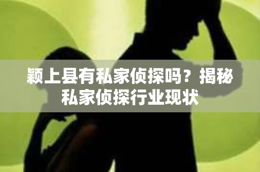 颖上县有私家侦探吗？揭秘私家侦探行业现状