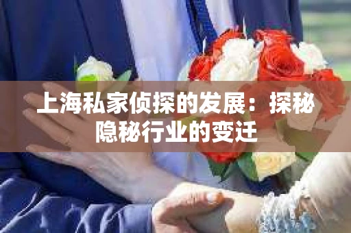 上海私家侦探的发展：探秘隐秘行业的变迁