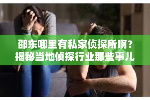 邵东哪里有私家侦探所啊？揭秘当地侦探行业那些事儿