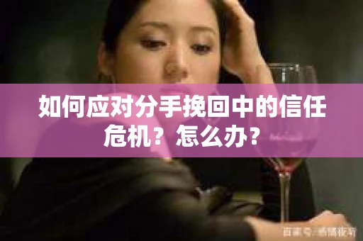 如何应对分手挽回中的信任危机？怎么办？