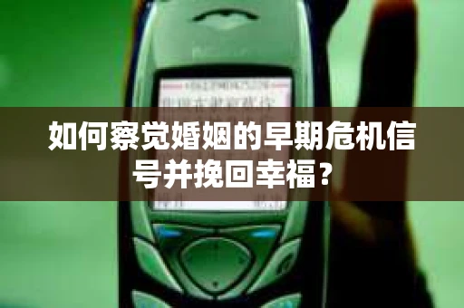 如何察觉婚姻的早期危机信号并挽回幸福？