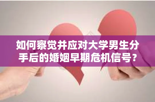如何察觉并应对大学男生分手后的婚姻早期危机信号？