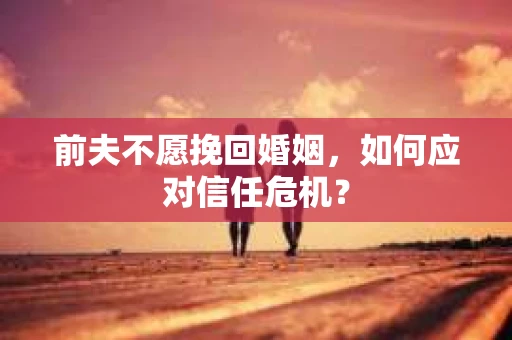前夫不愿挽回婚姻，如何应对信任危机？