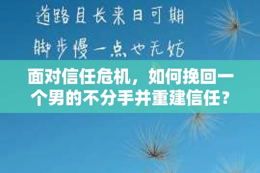 面对信任危机，如何挽回一个男的不分手并重建信任？