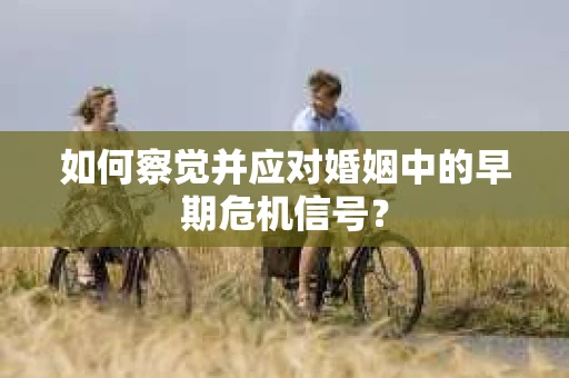 如何察觉并应对婚姻中的早期危机信号？