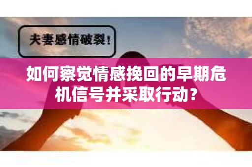 如何察觉情感挽回的早期危机信号并采取行动？